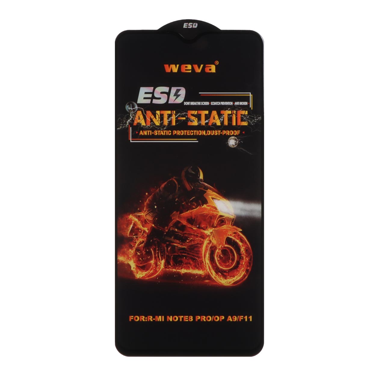 محافظ صفحه نمایش شیشه ای Full Cover ESD Anti Static - Weva مدل Xiaomi Redmi Note 8 Pro / Poco M3 / Redmi 9T / Note 9 4G (بدون پک)